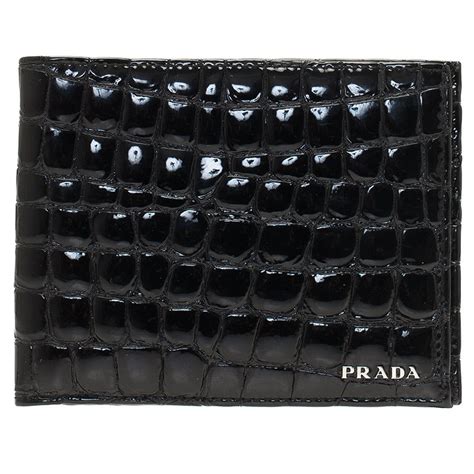 prada croc embossed wallet|Prada Crocodile.